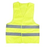 Flameer 夜間　安全作業服　反射ストリップ　チョッキ　通気　調節可能　防犯　イエロー＆グレー　