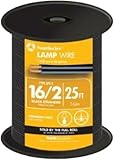 Southwire 55681821 25-Feet 16-Gauge 2 Conductor 16/2 Type SPT-2 Lamp Cord-Service Parallel Cord with