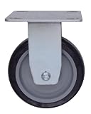Quantum Storage Systems PT-PR 1-1/4 Diameter Polyurethane Wheel One Rigid Plate Caster, 300 lbs Capa