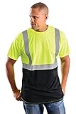 クラシックブラック下部TシャツWicking Birdseye Hi - Viz安全シャツ カラー: イエロー
