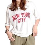 [マーライ] Tシャツ レディース 半袖 ゆったり ロゴT カジュアル 大きいサイズ カットソー 夏 英字 英語 ホワイト