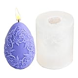 卵樹脂型 シリコンイースターエッグ型 樹脂鋳造DIY卵型 キャンドルアロマセラピー卵型 イースターエッグシリコン型キャンドル用フォンダン型卵