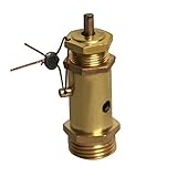 Hommy 安全弁　キーリング付き　0.9cm　オス　ねじ　糸　空気圧縮機　圧力　プラスチック　金トーン　金属製