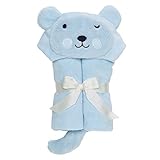 Elegant Baby Bath Time Gift Hooded Towel Wrap, Blue Bear by Elegant Baby