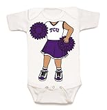 TCU Horned Frogs Heads Up 。Cheerleader Baby Onesie (新生児)