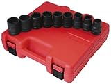 Sunex 4687 3/4-Inch Drive 12-Point SAE Impact Socket Set, 9-Piece by Sunex