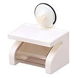 Nice Days（ナイス　ディズ）　 トイレ用品　紙巻器　ペーパーホルダー　壁掛け式　吸盤付き　壁傷つけない　置物トレイ付き 防水 プラスチック製