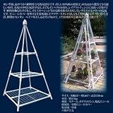 簡易温室 ピラミッド(フラワースタンド) スチール製 専用ビニールカバー付き (ガーデニング用品) ds-1497040