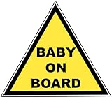 Baby on Board Cautionハザードロゴイエローブラックホワイトビニールデカールステッカー2つで1つパック 8 Inches Wide