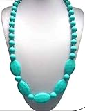 Silicone Food Grade Baby Turquoise Teething Necklace for Nursing Mom - Baltic Amber will stop the pa