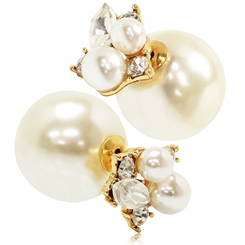 [メルキュート] Merqute パール ピアス ビジュー 大粒 レディース M-074