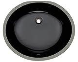 MR Direct UPM-BL Black Undermount Porcelain Lavatory Sink [並行輸入品]