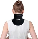 首サポーター ソフト素材 首固定 頚椎サポーター 洗えるカバー 男女兼用 冷温両用 ブラック 父の日ギフト プレゼント 46.2*22.6ｃ