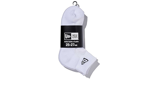 Amazon ニューエラ ソックス アンクル 靴下 3ペア New Era Socks ホワイト スポーツソックス 通販