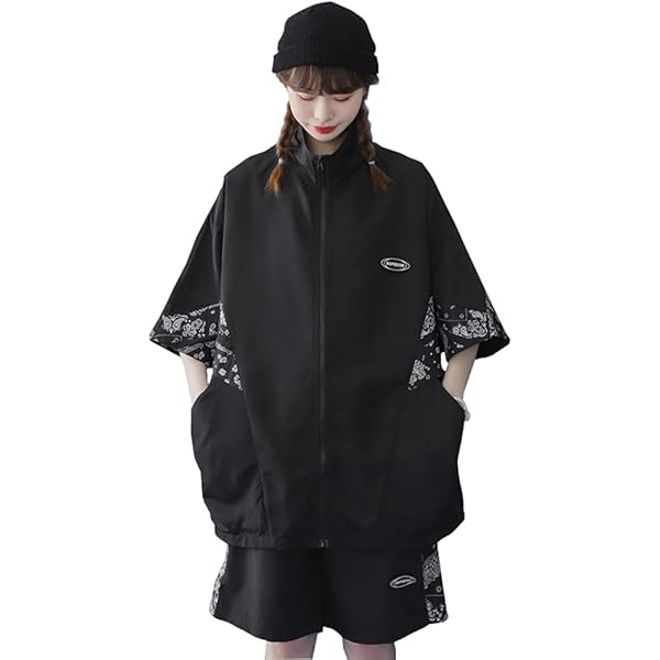 【新品】アソス　レディース半袖ジャージ 半袖 ジャージ セットアップ レディース 韓国 夏 Tシャツ ハーフパンツ