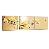 アートフレーム モダン 現代 花風景画 こすゐ 壁の絵 壁掛け ソファの背景絵画 壁アート しゃしん 3パネルセット（木枠付きの完成品） (