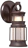 Minka Lavery 72440-291-L Garreston Pointe LED Outdoor Lantern, Architectural Bronze with Copper Fini