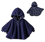 Active Island リバーシブル 2Way ポンチョ フード 付き パーカー　キッズ ベビー　出産祝い プレゼント 誕生日 ギフト 男女兼用 (100cm, ネイビー×ネイビー)