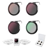 JJC DJI Neo 専用 ND + CPLフィルターセット 5枚 ND8 ND16 ND32 ND64 CPL レンズ保護 NDフィルター 減光量調整 偏光フィルター 反射除去 色彩コントラスト強調 HD光学ガラス 高透過率 撥水防汚 キズ防止 ドローン用フィルター 屋外 風景 水面 明るい昼光 日の没 日の出など撮影に最適