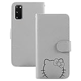 Kedic Galaxy S20 ケース 手帳型 Galaxy S20 5G ケース 大きな花の顔の猫のパターン ギャラクシーs20 ケース SCG01 ケース Galaxy S20 5G スマホケース 手帳型 SC-51A ケース Galaxys20ケース Galaxy SC51a ケース の選択 指紋なし 適度な厚さ 軽量グリップ 柔軟性 より包括的な保護 スマホ スタンド グレー
