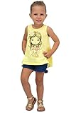 Pulla Bulla幼児用女の子タンクトップグラフィックノースリーブシャツ US サイズ: S カラー: イエロー