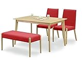 ダイニング４点セット シエンタ 120cm NA/レッド