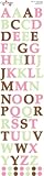CuteyBaby ABC's Lettering Removable Wall Decals, Pink/Green/Brown by CuteyBaby