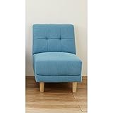 １人掛けソファー　　ブルー　肘なし