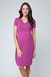 RIPE maternity バレエラップショートスリーブナーシング・マタニティワンピース サイズXS ダークマジェンタ S1838 授乳対応