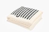 La Millou - Baby - Toddler Blanket with filling - Cotton - Minky (26 x 30 in) (Chessboard-Ecru) by L