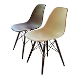 イームズチェア　ウッドパターン / 木目型押し / Side Chair Wood / デザイナーズ (ブラウン)