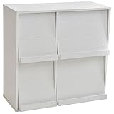 タンスのゲン フラップチェスト 薄型 本棚 収納 木製 ホワイト 68210001 OK