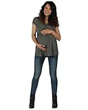 The Essential One – Women 'sマタニティ半袖授乳トップ US サイズ: L カラー: グレー