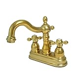 Kingston Brass KS1602AX Two Handle 4 in. Centerset Lavatory Faucet with Brass Pop-up