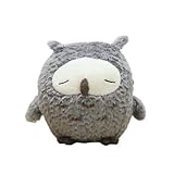 シナダ ぬいぐるみまんまるフクロウ（L）ぬいぐるみ グレー つむり