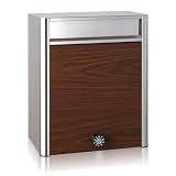コーワソニア 郵便ポスト SONIA Woody&Rusty 壁付けタイプ ウッディー PF704ES ウォールナット ラッチ錠 ※スタンド別売
