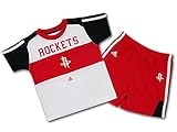(アディダス)ADIDAS NBA リトルキッズ ヒューストン・ロケッツ Rockets Tシャツ＆パンツ 2点セット（並行輸入品) (4, 白赤黒)