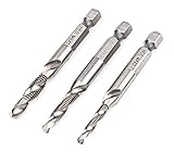 スパイラル ドリル タップ HSS ハイス 鋼 M4 M5 M6 セット 六角軸 6.35mm 電動ドライバー
