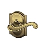 Schlage f170 Fla 609 CAM RHキャメロットコレクションRight Hand Flair装飾トリムレバー、アンティーク真鍮