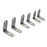 AliseステンレススチールHeavy Duty " L "ガラス/木製シェルフブラケット壁Hanging 1.6 × 1.6インチ2パック、つや消しニッケル 6 PACK J3201-6P