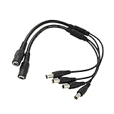 uxcell　DC電源ケーブル　DC電源スプリッタケーブルコード　1に2　5.5x2.1mm 2個 CCTVカメラ用