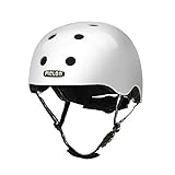 MelonHelmets(メロンヘルメット) 幼児・キッズ用軽量ヘルメット M-Lサイズ 52-58cm [マグネット式バックル、ダイヤル式アジャスター] ピュアホワイト