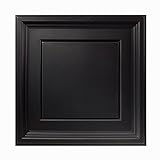 Genesis – アイコンCofferホワイト天井タイル – ドロップ/グリッド天井 – Fast and Easy Installation 12"x12" ブラック 733-98