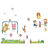 DealMux遊び場パターン粘着リムーバブルウォールステッカーペーパー壁画飾り