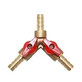 SunniMix 高品質　高強度　黄銅　Yの形状　3ウェイ　遮断　バルブ　フィッティング　オイル、水、ガスホースなど適用　全2種 - #1