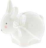 中西部CBKキュートセラミックベビー動物Coin Bank 5"L x 4"H x 3"W ホワイト