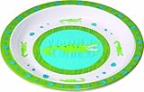 Lassig Kids BPA-free Melamine Plate with Silicone Non-Slip Bottom, Crocodile Granny Green by Lassig