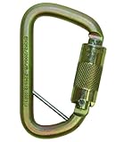 3M DBI-SALA Saflok 2000117 Carabiner, 11/16-Inch Gate Opening Steel, with Self Closing Locking Gate,