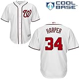 Bryce Harper Youthホームホワイト2015クールベースWashington Nationals Jersey by Majestic ホワイト