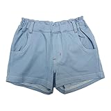 【SiShuNon/SKAPE】ニットデニムショートパンツ エスケープ 女の子 ニット デニム ショートパンツ 90 7 ブルー
